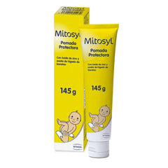 Mitosyl Pomada 145g packaging on shelf for easy storage and identification.