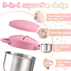 Mity Rain 2-pack petal-opening lid for controlled snacking.