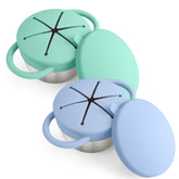 Mity Rain 2-Pack stainless steel base for mess-free snacking on the go