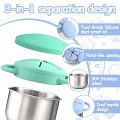 Mity Rain dual-handles toddler grip for secure, independent self-feeding