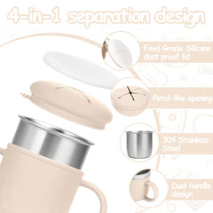 Mity rain dual-handles toddler snack cups for easy grip.