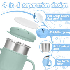 Mity Rain snack cups with upright handles improve toddler grip