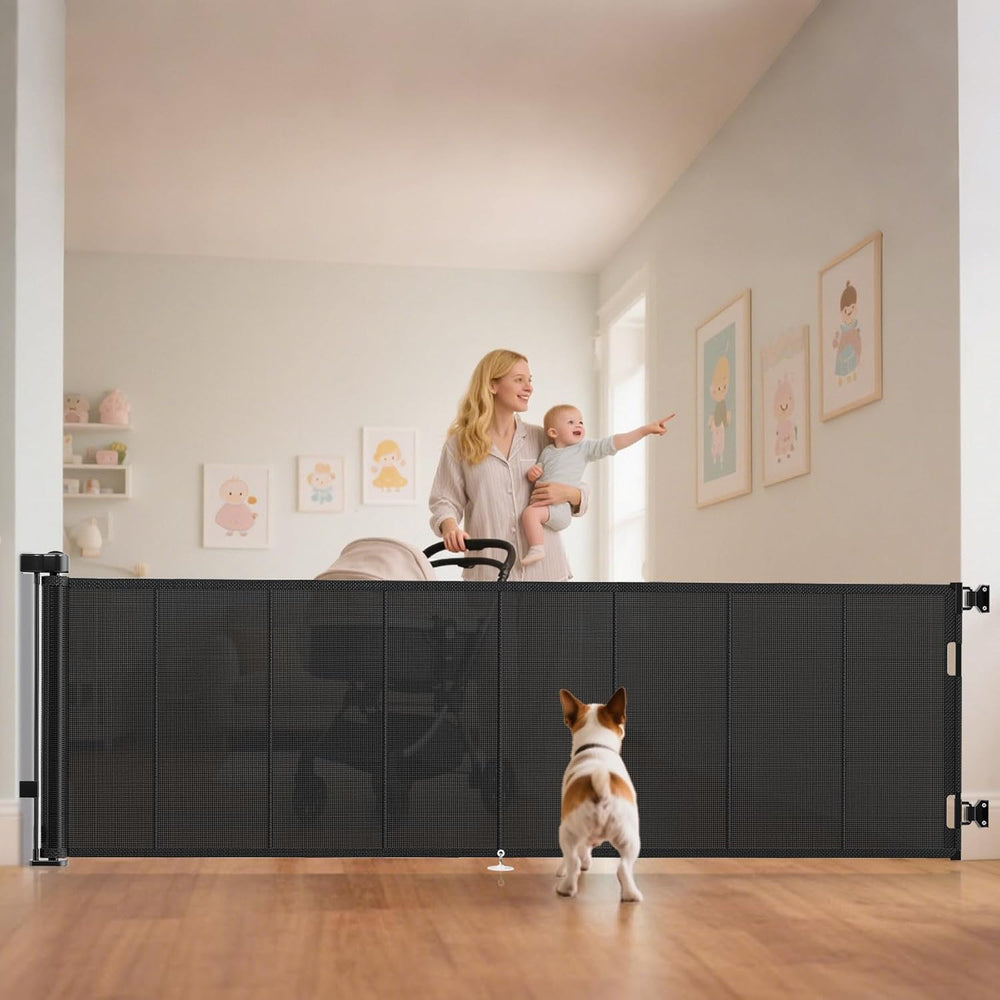 Miumoon 100-inch gate assembly ready for quick install in doorways