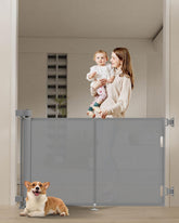Miumoon 50-inch retractable gate top view provides full doorway coverage for safety