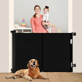 Miumoon 59-inch retractable gate assembly demonstrates secure doorway setup.
