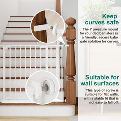 Miumoon banister adapter Y-spindle rods securing top or bottom stair mounting