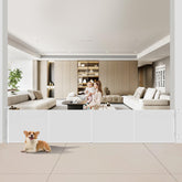 Miumoon retractable baby gate assembly demonstrates quick setup for doorways