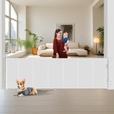 Miumoon retractable baby gate door-frame closed provides secure doorway control