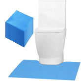 Miumoon Upgraded 25-Pack disposable toilet mats in packaging for quick setup and clean bathroom prep.