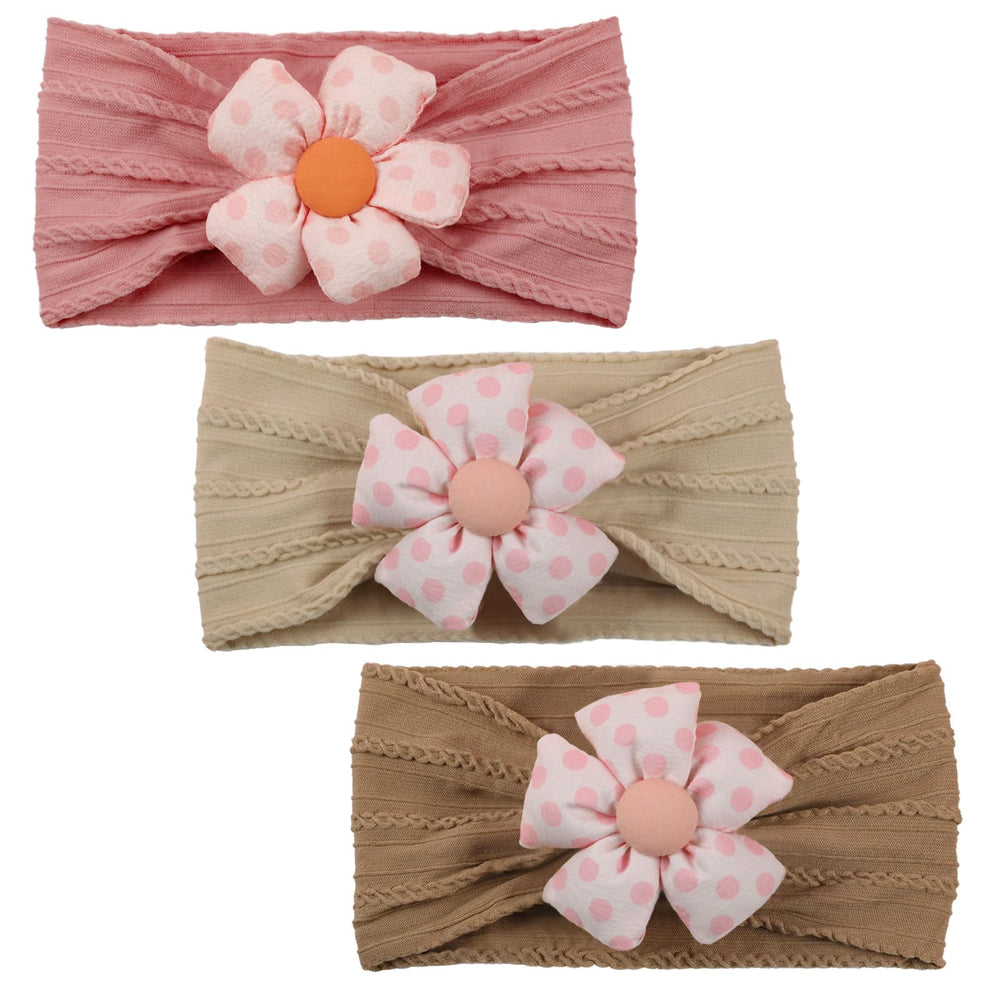 MIUXUESO khaki flower headband with gentle stretch for newborn photos