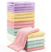 MIXCOOL microfiber coral fleece washcloths show soft texture for gentle baby care.