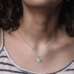 MixJOY Angel Wings Heart Necklace pendant close-up highlighting memory