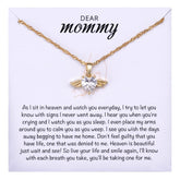 MIXJOY Mama of an Angel Baby Necklace gold close-up shows a memorial keepsake.