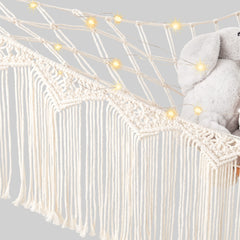 Mkono hammock expanded to 41 by 41 inches for large toy capacity.