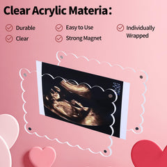 Mlatnod clear acrylic ultrasound frame highlights the photo with crystal clarity