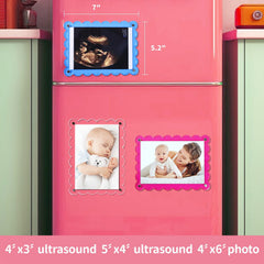 Mlatnod scalloped edges add nursery whimsy while keeping photos secure