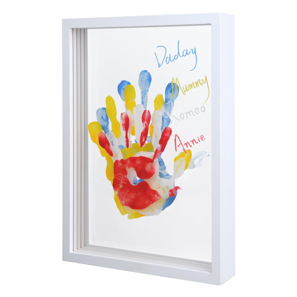 MLDWRONGYAOZ family handprint frame kit contents show four corners for durable keepsakes.