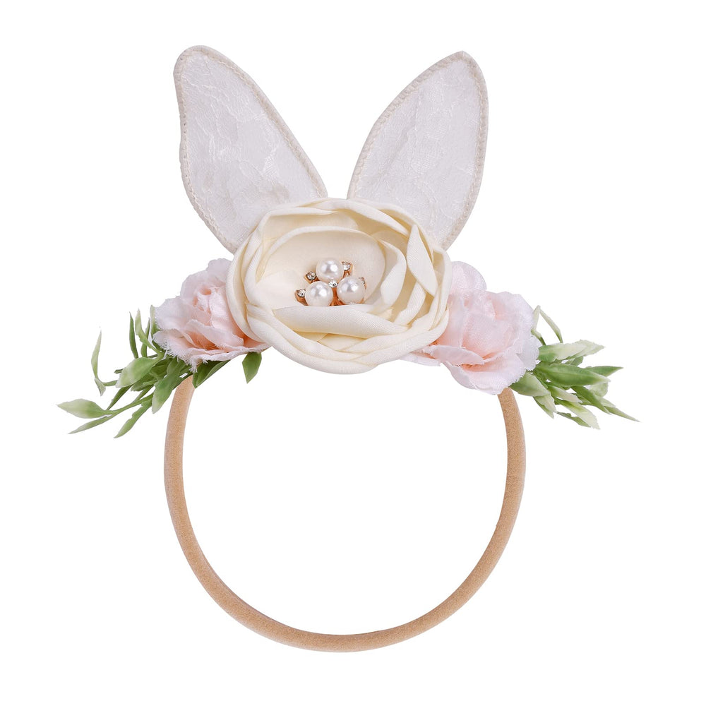 mligril baby girl floral headband pink shown for everyday wear and photo-ready charm