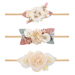 mligril baby girl floral headbands 3pc pack on a dressy look, easy outfit coordination