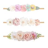 mligril baby headbands flower bows 3pack for everyday fashion