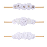 mligril baby headbands with flower bows 3pc set for adorable newborn photography