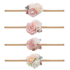 mligril baby headbands with flower bows offer soft, stretchy comfort for newborns and toddlers