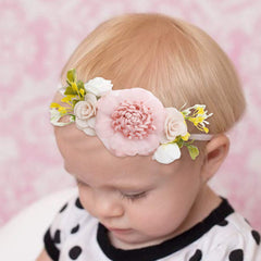 mligril floral headband back cotton pad and soft nylon band ideal for delicate skin