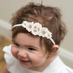 mligril elastic nylon headband close-up, ultra-soft feel for tender skin
