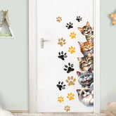 MLM cat wall decor paw print stickers brighten kids' rooms with playful wall art