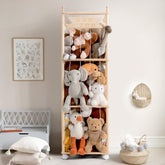 Mloong stuffed animal storage wood zoo 54in tall organizer neatly stores plush toys