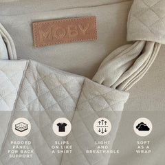 Moby Baby Duet Carrier showing adjustable waistbelt for a customizable fit.