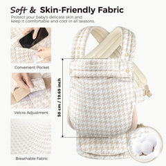 MOCKPOSE Infant Carrier pocket for phone adds convenience during outings.