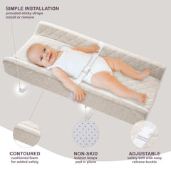 Modera changing pad with removable organic cotton cover that's machine washable for easy maintenance