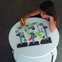 Modern-Twist Mark-Mat easy-clean surface resists stains and cleans quickly.