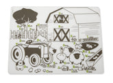 Modern-Twist Mark-Mat placemat featuring a doodling surface for interactive mealtime fun.
