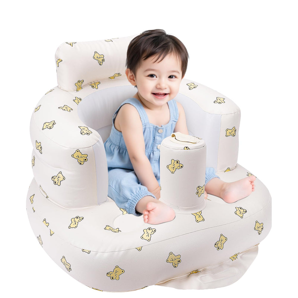 Momsnug Bear inflatable seat front view for cozy baby seating