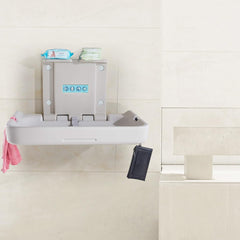 Modundry diaper bag hooks hold items off the floor for tidy restrooms.