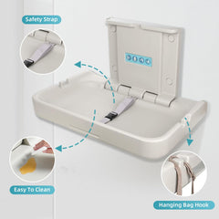 Modundry safety strap adjustment demonstrates secure restraint for infants up to 44 lbs.