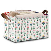 Mogifedc Desert Bloom storage basket front view demonstrates spacious organization for living room spaces