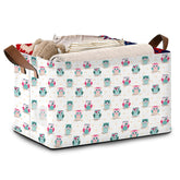 Mogifedc Owl Pattern Storage Basket front view showing large capacity for toys and books.