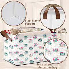 Mogifedc Owl Pattern Storage Basket ideal for nursery organization.