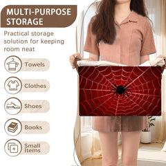 Mogifedc Red Spider Web Box side view highlights sturdy frame and easy transport