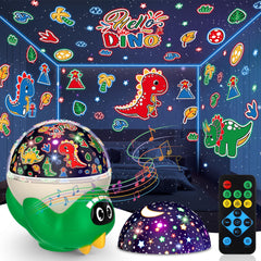 MOKOQI dinosaur night light projector casts dinosaurs and stars for bedtime magic