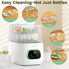 MOLWAY Upgraded bottle washer 360° cleaning with 18 directional and 16 swirling jets.