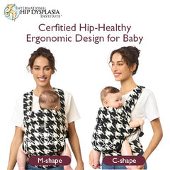 Momcozy baby carrier growth sizing fits newborn to toddler securely.