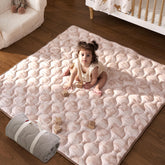 Momcozy baby play mat 50x50 leopard heart safe tummy time area