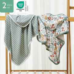 Momcozy baby towel hooded 2-pack hood-detail closeup highlights plush texture