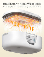 Momcozy wipe warmer removable spring demonstrates flexible capacity for any wipe load