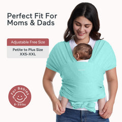 Momcozy wrap fabric is soft, breathable, skin-friendly for both.