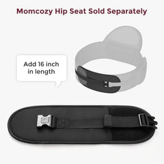 Momcozy belt extender breathable fabric close-up highlights soft, skin-friendly material.